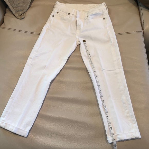 7 For All Mankind White Crop Jeans - Picture 2 of 5